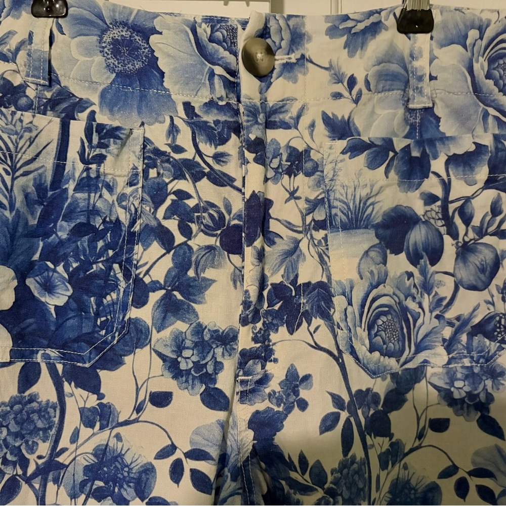 Maeve Blue Floral Wide Leg Pants - Picture 7 of 7